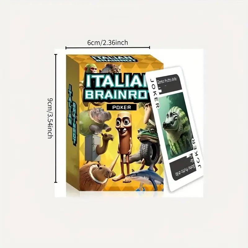 Cards Italian Brainrot Poker Italian Brainrot Bombardiro Crocodile, Tung Tung Tung Sahur, Tralaleo Tralala and Others.