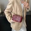 Argyle Embroidered Women's Crossbody Chain Bag - 2025 Spring/Summer Trendy Small Square Bag
