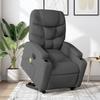 Vidaxl Poltrona Elevatória Massageadora, Elétrica, Reclinável, Cinza Escuro