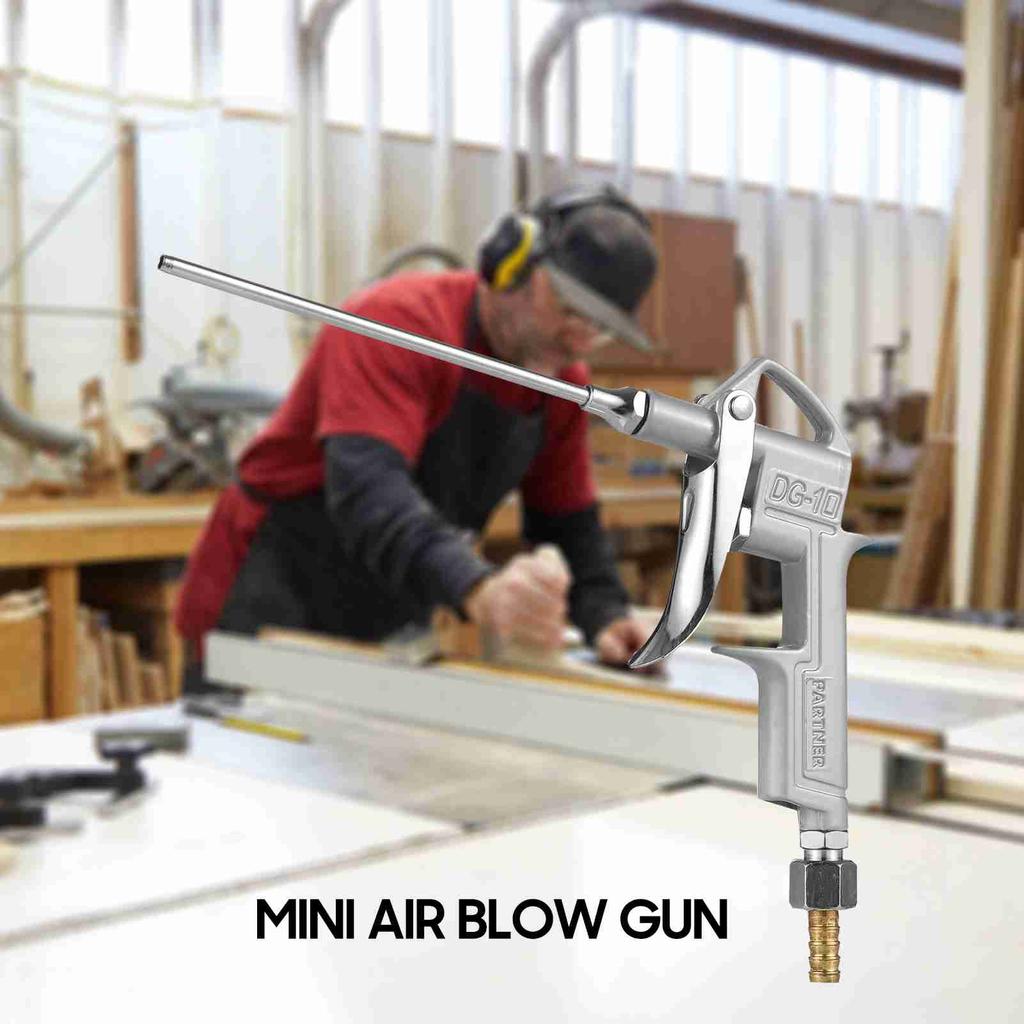 Mini Air Blow Gun Pneumatic Dust Blower Gun Air Spray Gun Dust Cleaning Air Blower with 2 Replacement Nozzle for