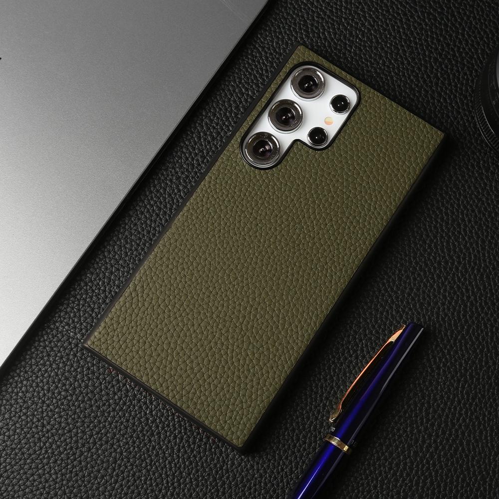

Magnetic Suction Phone Case for Samsung Galaxy S25 Ultra Note 20 Edge S24 Plus S23 S22 S21 S20 FE Grittiness Feel Leather Cover Galaxy S24 армія зелений колір