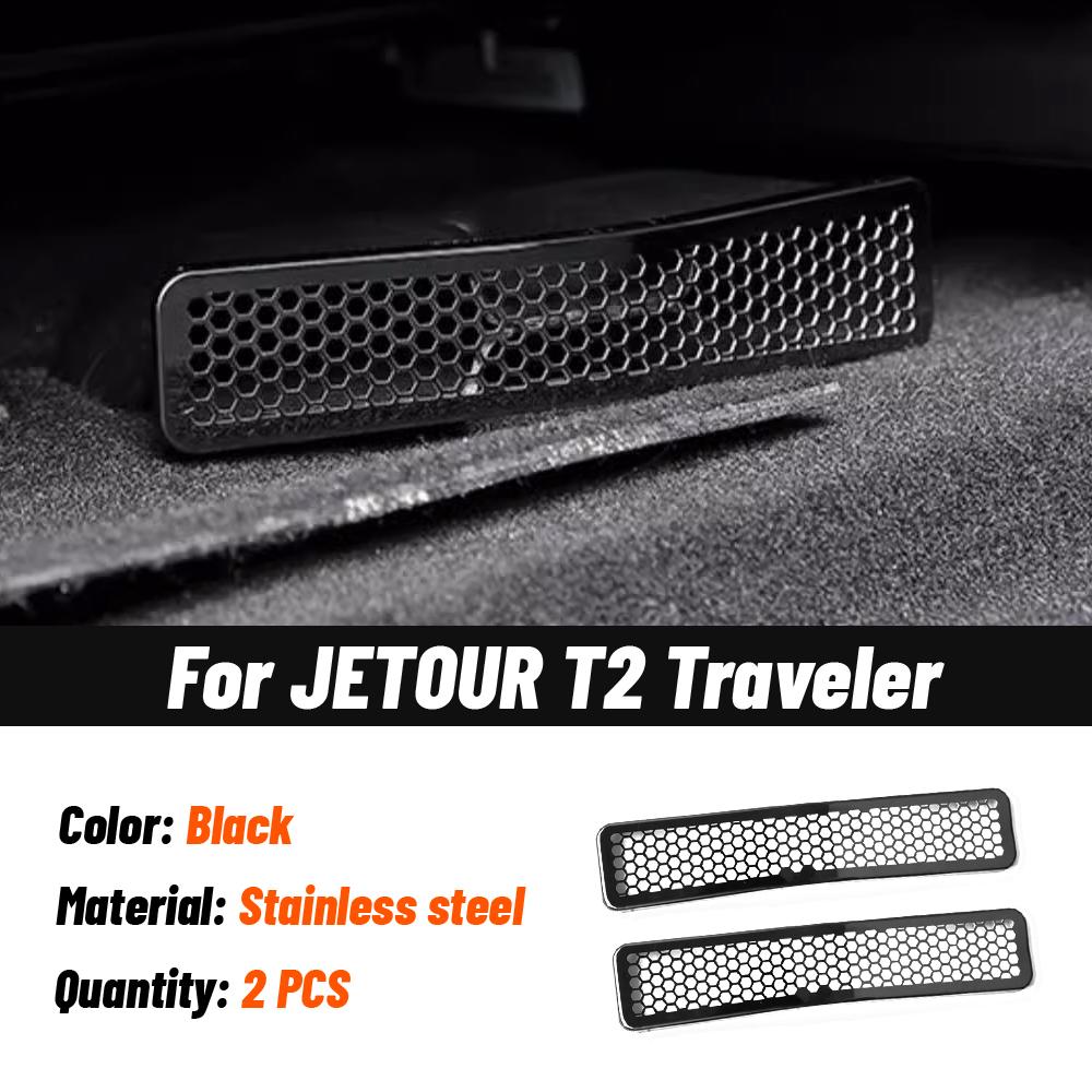 For JETOUR T2 Traveler Car Air Vent Covers Air Conditioner Duct Outlet Exhaust Dustproof Seat Stainless Steel Auto Accessories