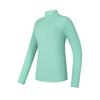 Fila Stand Collar Half Zip Knit Long Sleeve T-Shirt Women Tops Gray-Green A11W517203FGN