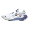Li Ning Youxia Series Essential Shock Absorption Non-Slip Wear-Resistant Low-Top Running Shoes Men Running Shoes White Blue ARHR041-6