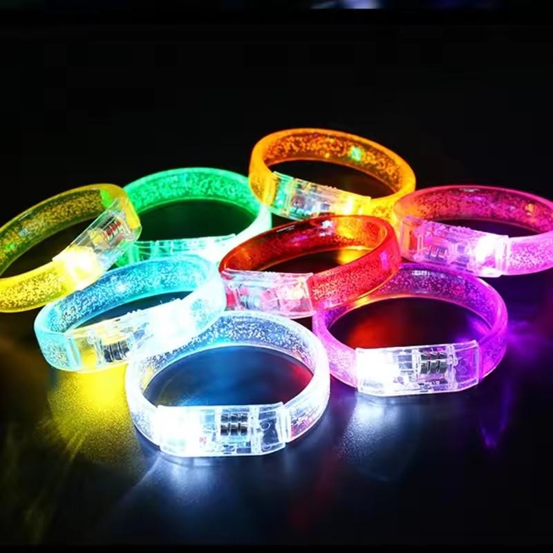 LED Light Up Bracelets Personalized Customized Glow Wristband Luminous Bracelet Glow In The Dark Party Supplies for Kids Adults