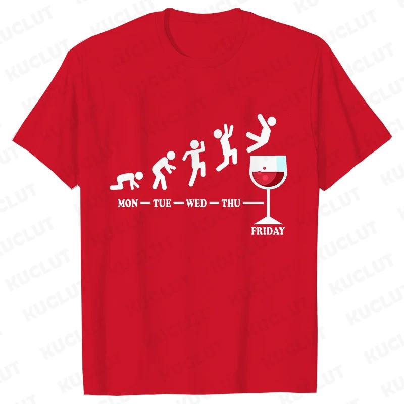 Funny T-Shirts for Men Drinking Lover Y2k Tops Oversized Clothing Short Sleeve Friends Friday Beer Day Weekend Party Streetwear