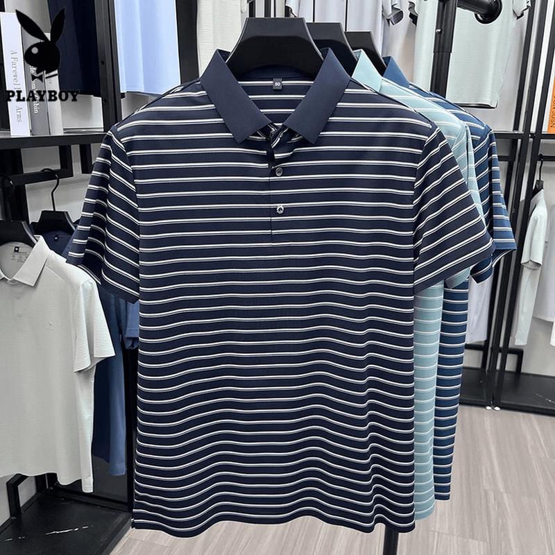 PLAYBOY Men s Quick-Dry Cool-Feel Short-Sleeve Polo Shirt 56