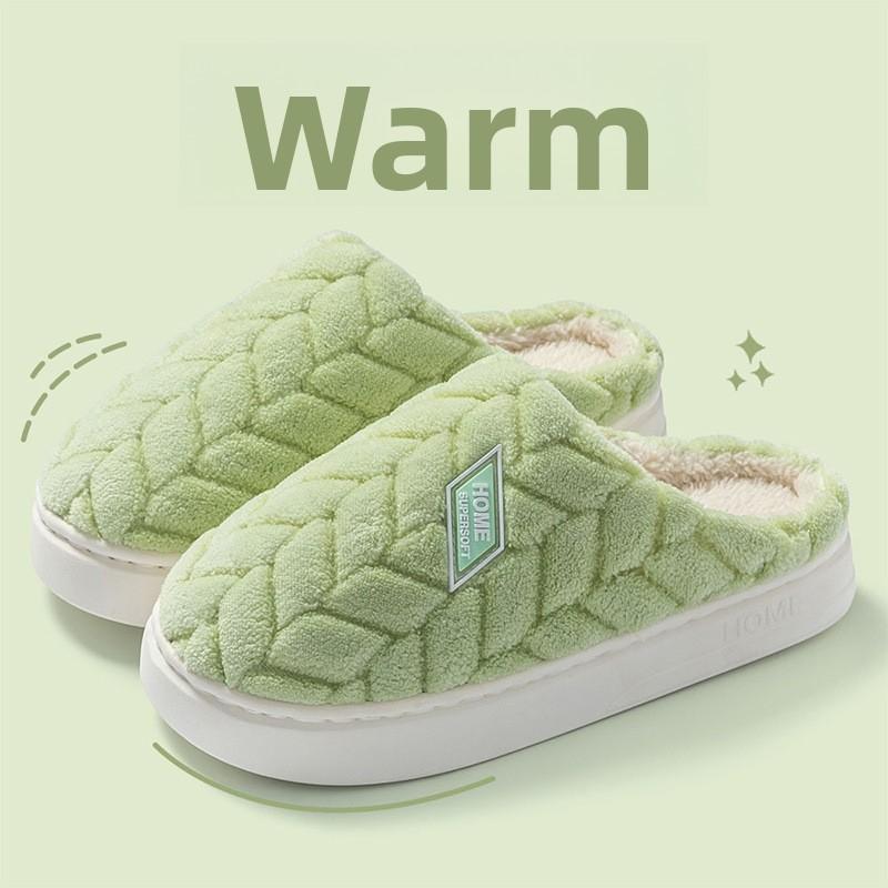 Cotton Slippers for Indoor, Home, and Outdoor Wear. Plush Warm, Thick Soled, Non Slip Cotton Shoes for Men, Floor Slippers