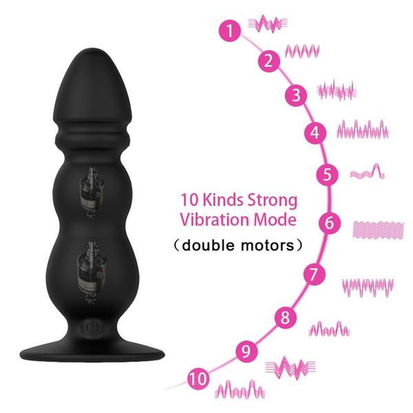 10-Speed Vibrating Prostate Massager - Wireless Remote Control Silicone Anal Plug for Men, G-Spot & Backdoor Stimulation Adult Toy