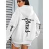 2026 Damen Freizeit Kapuzenpullover Damen Gesegneter Aufdruck Sweatshirts Harajuku Hip Hop Streetwear Lässige Mode Fleece Sportbekleidung Kleidung