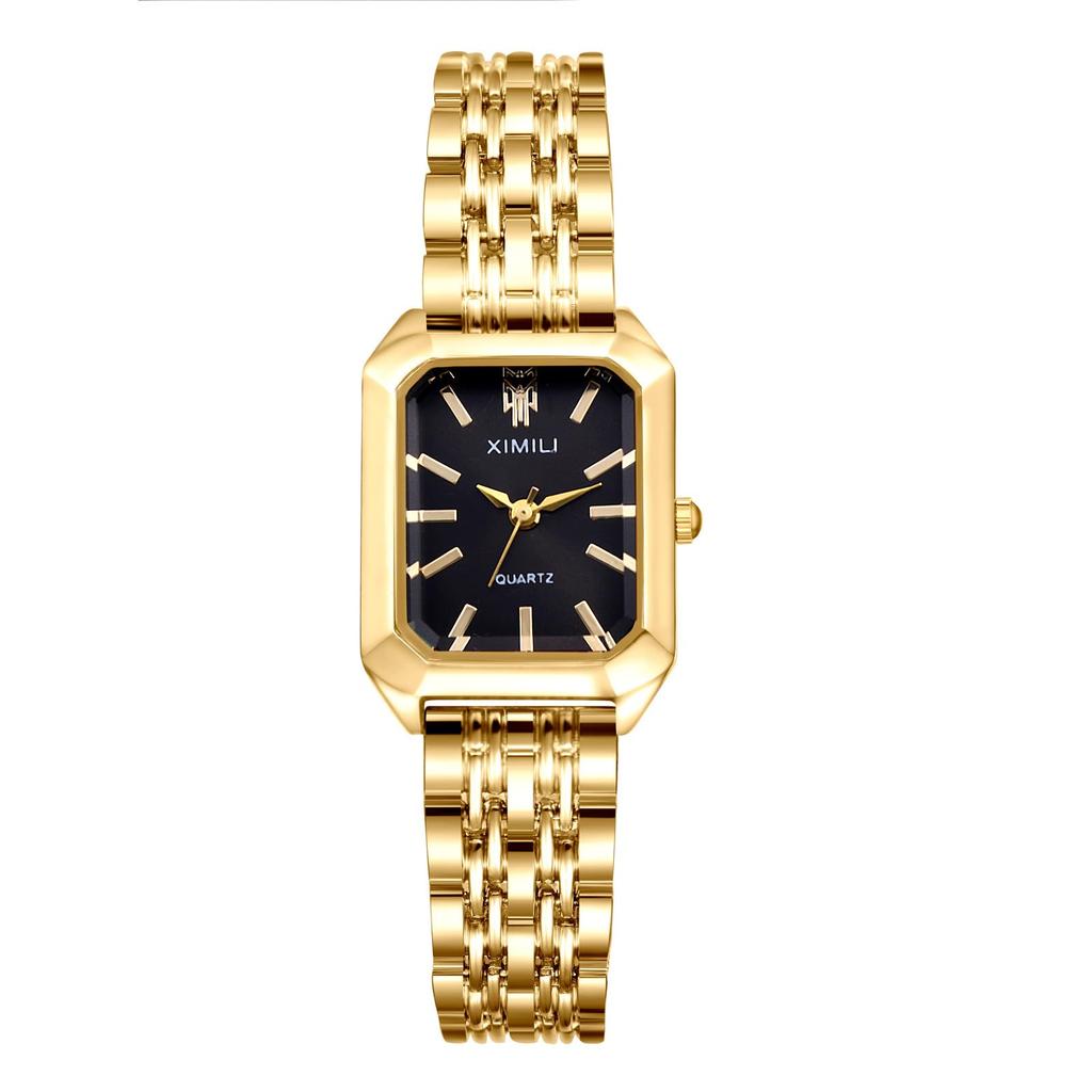 Waterproof Analog Quartz Watch with Adjustable Gold Stainless Steel and Dial Lightweight and Slim Design Perfect Gift for or Christmas Women's