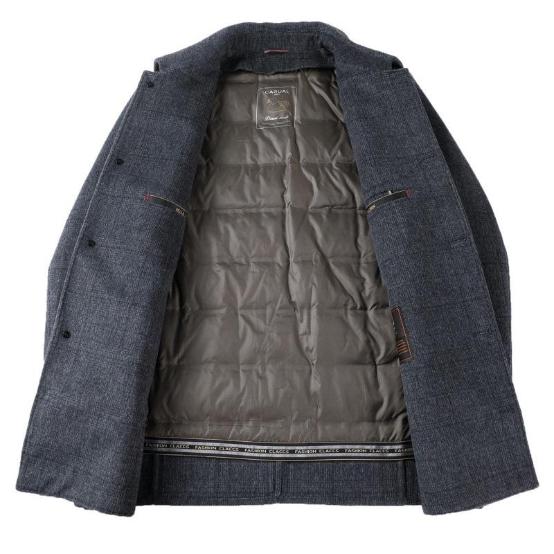 Winter Thickened Double-sided Woolen Cashmere Coat for Men, Medium-length, Middle-aged and Elderly Dad's Clothing, Warm Woolen Woolen Coat