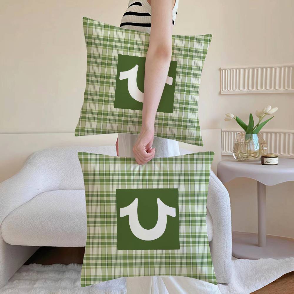 

True Religion Anti-dustmite Pillowcase Invisible zipper silky short plush Sofa cushion cover 12x12Inch