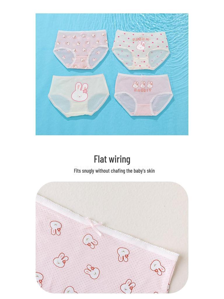 Girls' Summer Ice Silk Boxer Briefs with Free Socks