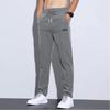 Pantaloni casual dritti elastici a vita alta da uomo, di grandi dimensioni, primaverili ed estivi