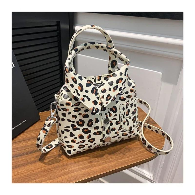 Леопардовый принт ПУ квадратные компактные сумки через плечо и через плечо уникальный — фото 14