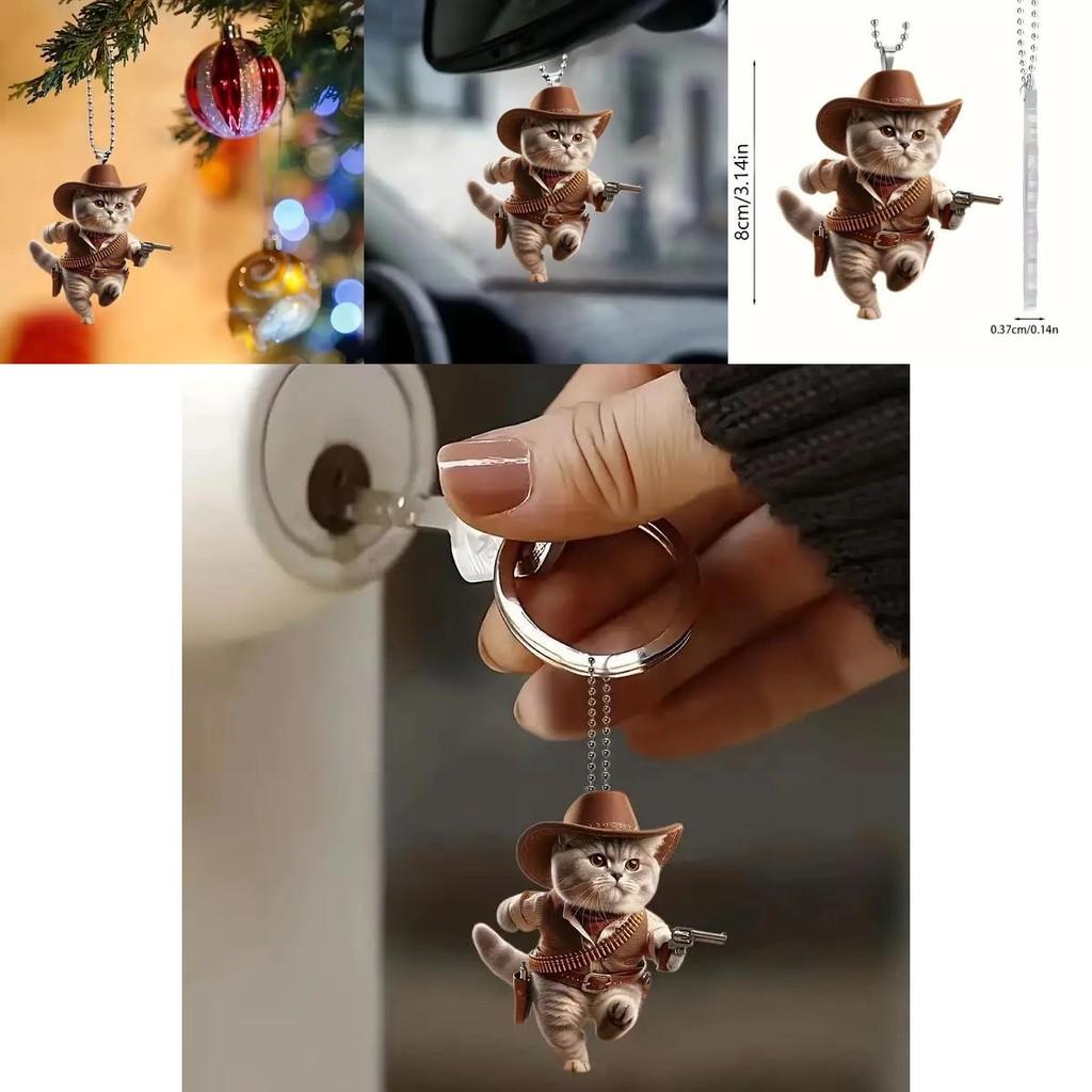 Lovely Acrylic Cat Car Pendant Ideal For Personalizing Your Decor Vehicle