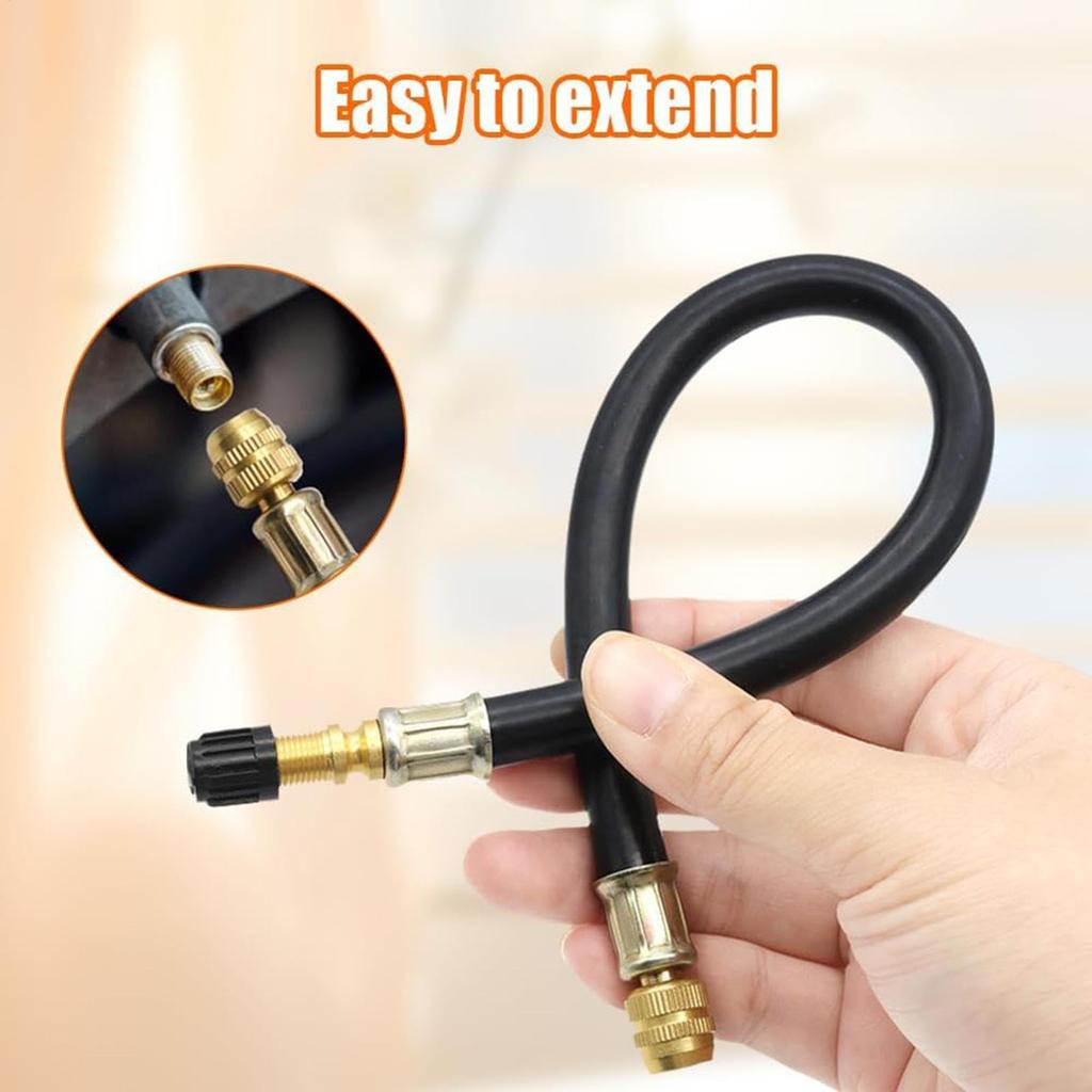 Ylnailky Valve Stem Extender, Tire Valve Extender | Flexible Rubber Tire Valve Extension Leak