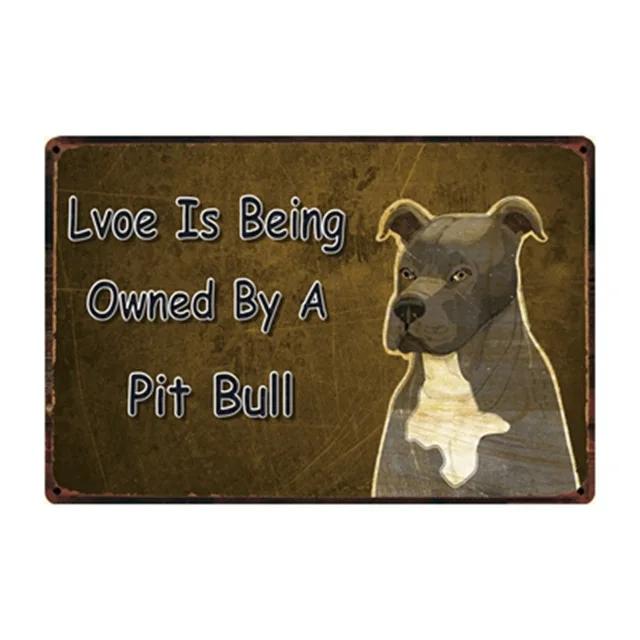 Domácí mazlíčci Pes Plechová cedule Pitbull Štěně Chihuahua Boxer Retro Kovová cedule Plechový plakát Bar Klub Domácí dekorace Nástěnné umění Železná malba