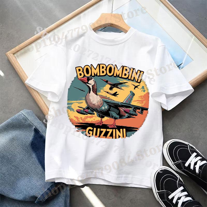 Italian Brainrot T-shirts for Children Anime Cartoon Cute Short Sleeved Shirt Boys Girls Summer Fashion Top Kids Clothes Gifts