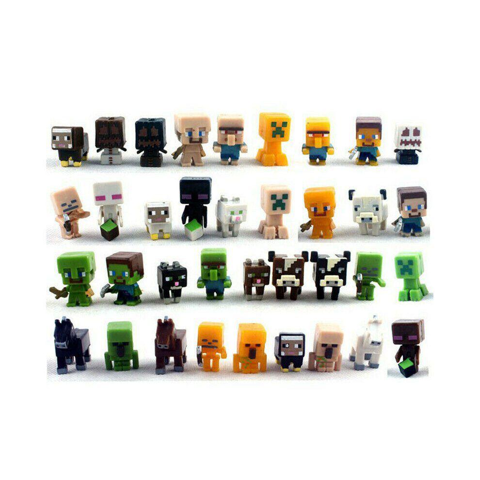 Minecraft 36-pack Mini Action Figures Set For Kids Steve Creeper Skeletons And More!