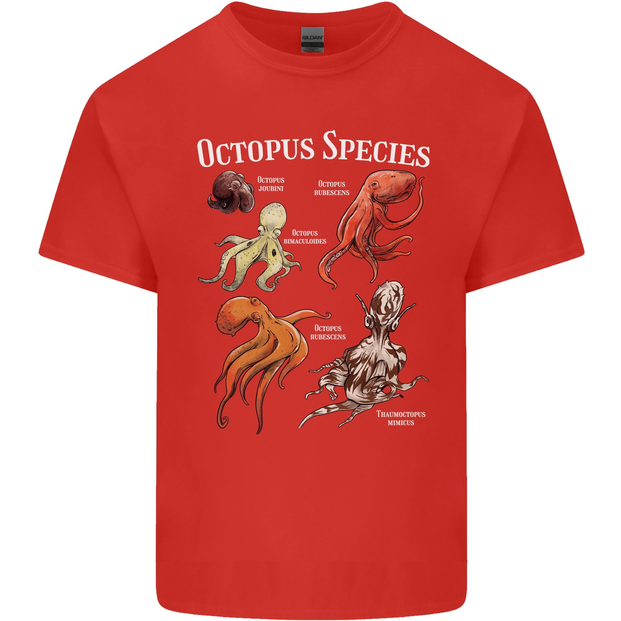 Octopus Species Scuba Diving Ocean Unisexs Light Cotton TShirt S