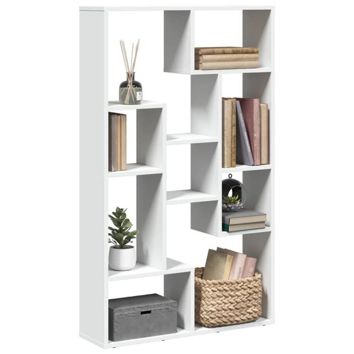 VidaXL Bibliothèque blanc 72x20x120 cm bois d'ingénierie, étagère, étagère de rangement, support à livres, étagère à livres, 858156