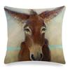 Home Decor Donkey Art: Various Scenes and Portraits Pattern Cushion Cover Suitable for Sofa Bedroom Car Pillow Cover