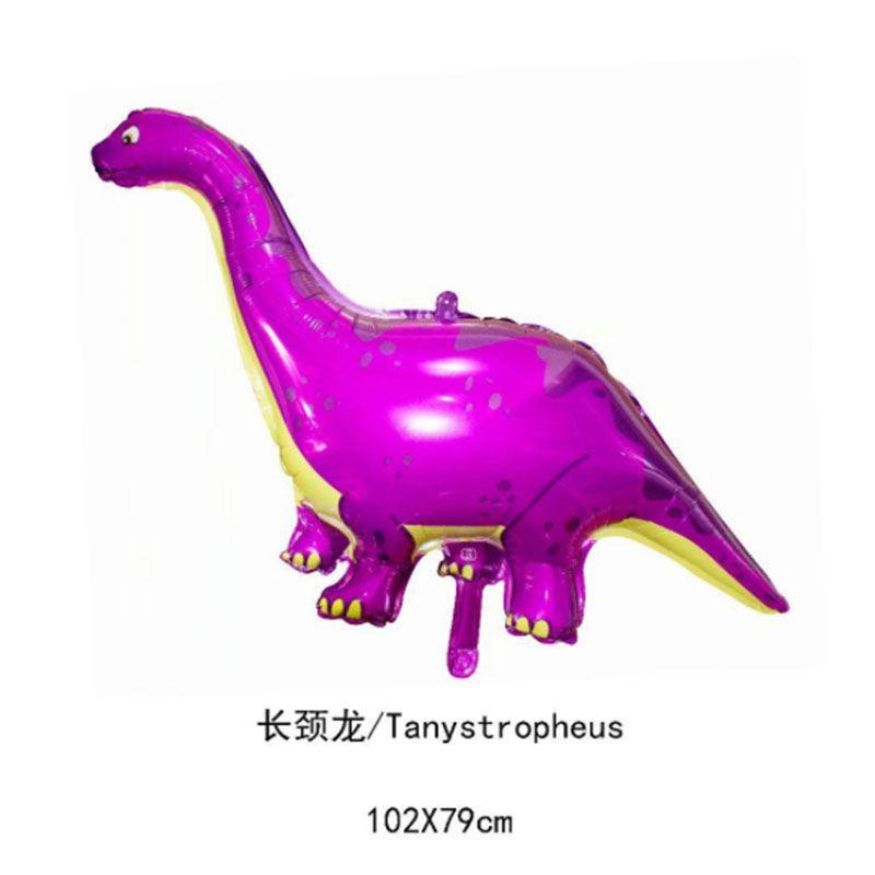Spot Large Dinosaur Aluminum Film Balloon Tyrannosaurus Rex Neck Aluminum Foil Balloon Birthday Decoration Aluminum Film Balloon Set