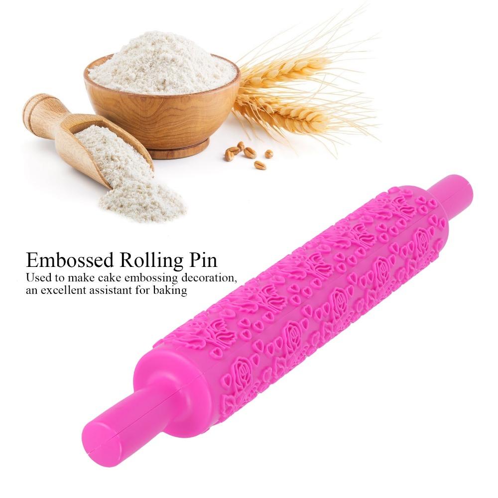 Heart, Butterfly Honeycomb Embossed Roller PP Pastry Roller Fondant Rolling Pin  Cake Decoration