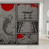 Kids Cute Corgi Shower Curtain Cherry Blossoms Bath Curtain Boys Girls Kawaii Dog Animal Pattern Sakura Flower Bathroom Shower