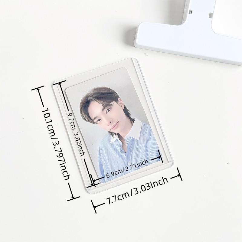 5pcs/pack Double-sided Transparent Card Sleeves Korean Kpop Idol Card Po Protective Cover Hard Bank Bus Id Card Storage