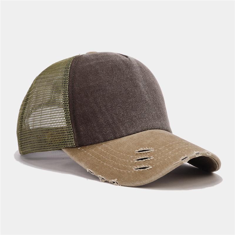 2024 Summer Cotton Solid Color Casquette Baseball Cap Adjustable Breathable Mesh Outdoor Snapback Hats for Men and Women 01