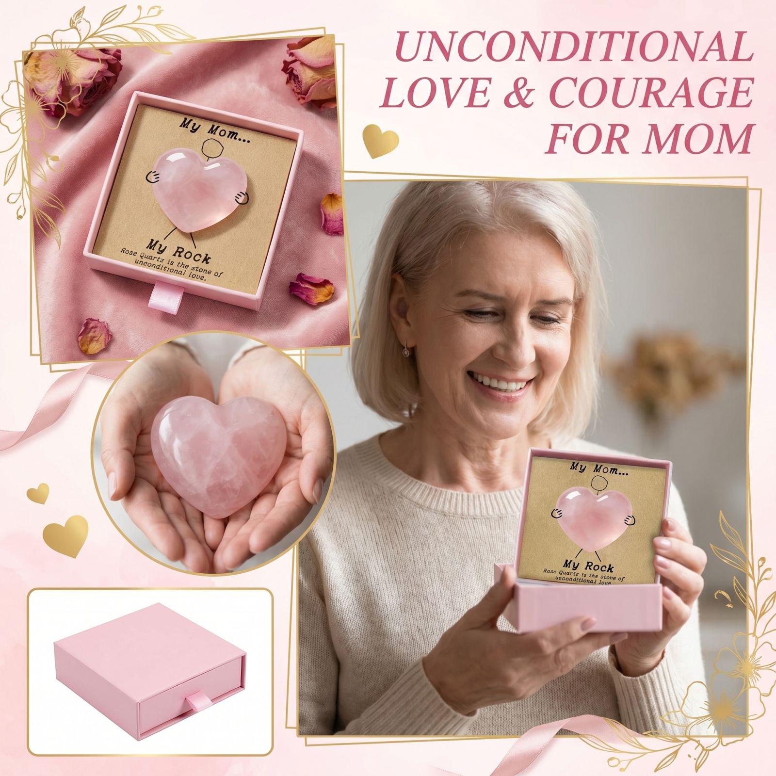

Сердце из Розового Кварца Камень Мужества Подарочная Коробка One Size