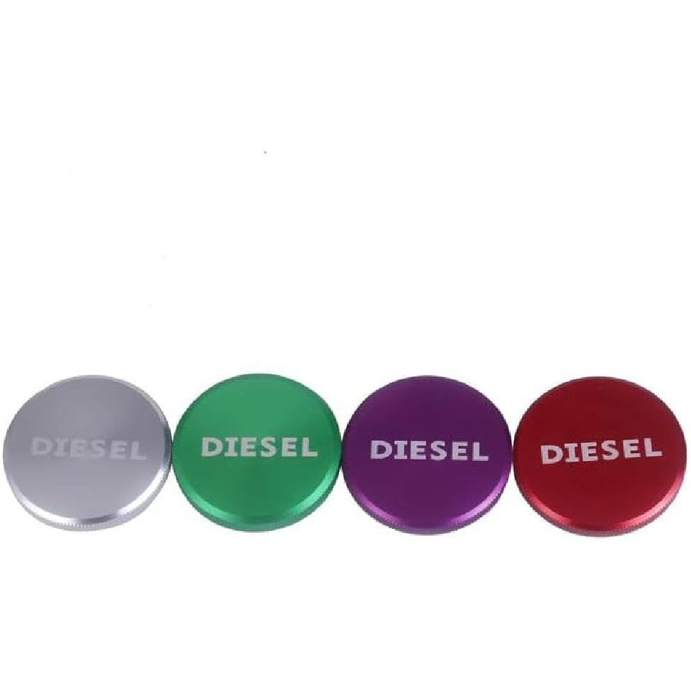 Automobile Fuel Tank Cover 2013-2017 Aluminum Alloy with Magnetic Suitable for Dodge for Ram for Diesel Cover(Green)