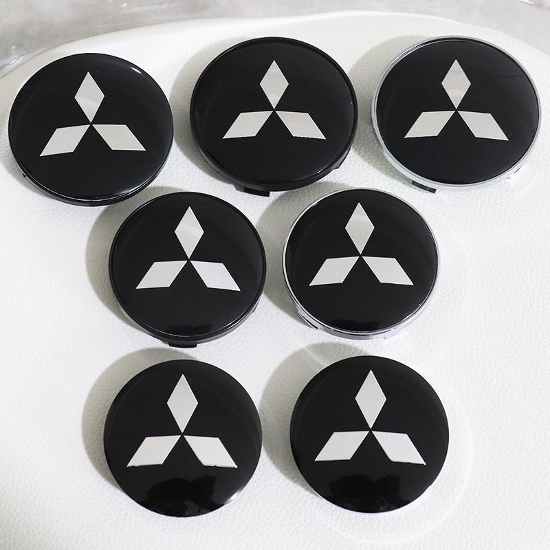 4 Stück 56mm 60mm 65mm 68mm Mitsubishi Autoemblem Radnabendeckel Auto Felge Umbau staubdichter Aufkleber Styling-Zubehör