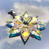 80MM Schneeflocken Sonnenfänger Kronleuchter Kristalle Prismen Glas Kristall Anhänger DIY Handarbeiten Hängender Schmuck Auto Deko Geschenke