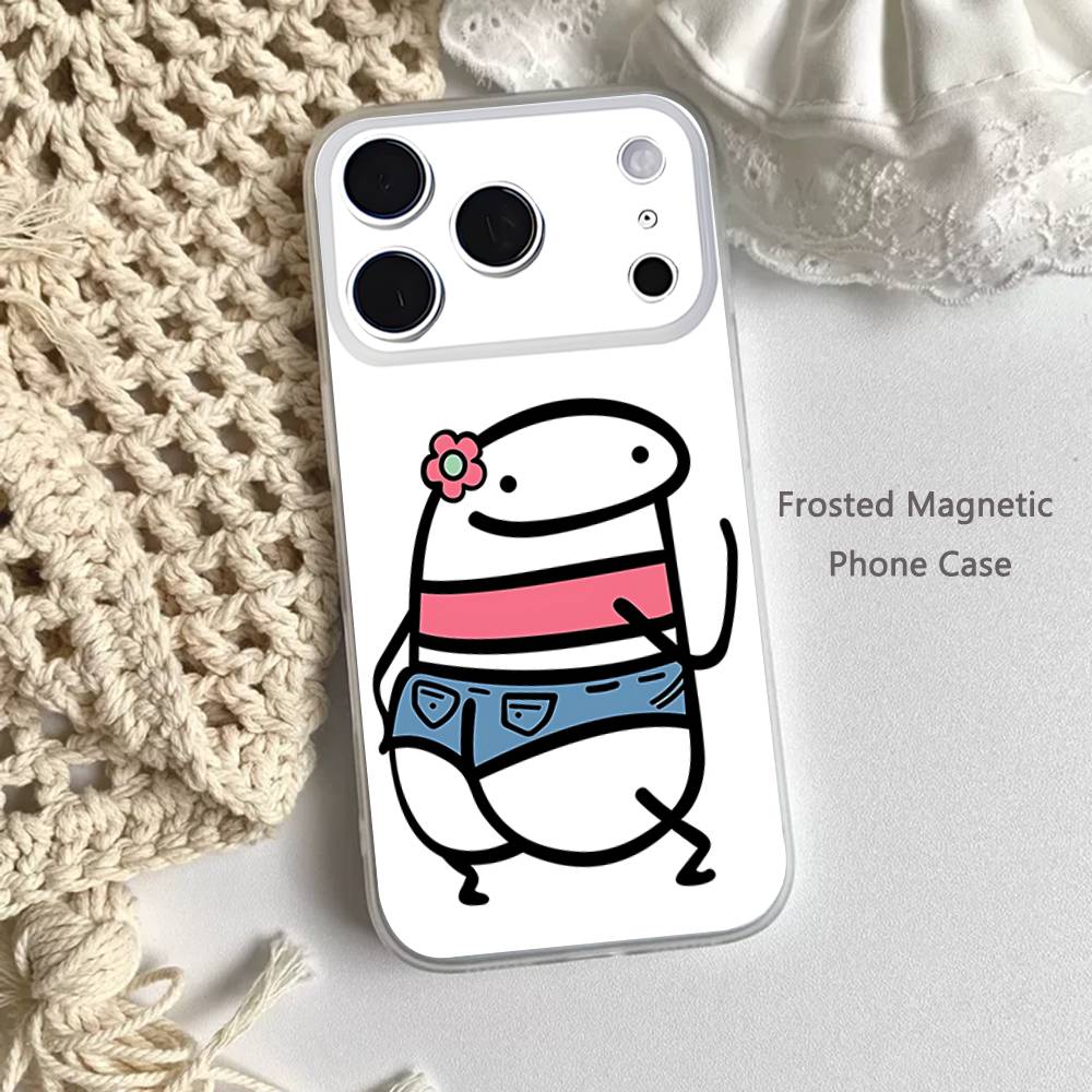 

F-Flork Мемы с человечками-палочками Матовое прозрачное магнитное чехол для iPhone 17,16,15,14,13,12,11 Pro,Max,Plus,Mini,Air,E iPhone16promax