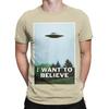 Chci věřit Původní UFO Plakát Vtipný Grafický 100% Bavlna Tričko UFO Trička Topy Pro Unisex