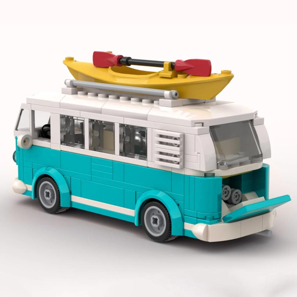 GSBAN Creative Technical Car T1 Camper Van Vehicle 309PCS Model Building Blocks Toys For Children Toy Kids Gifts Car Bricks