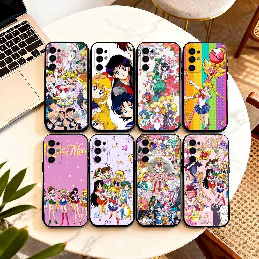 Sailor M-Moons Phone Case For Samsung S25,S24,S21,S22,S23,S30,Ultra,S20,Plus,Fe,Lite,Note,10,Black Cover