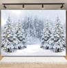 Winter Forest Scene Backdrop for Photography Snow Snowflake Xmas Tree Natural Landscape Christmas Baby Portrait Photo Background