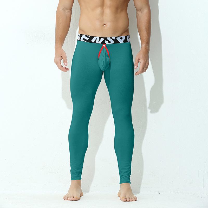 Men's Autumn/Winter Thermal Base Pants - White, Black, Trendy, Tight-Fitting, Thin Warm Style