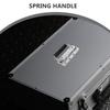 Stainless Steel Folding Toolbox Handle Heavy Duty Spring Loaded Foldable Pull Handle for DIY Repair Garage Tool Storage Portable