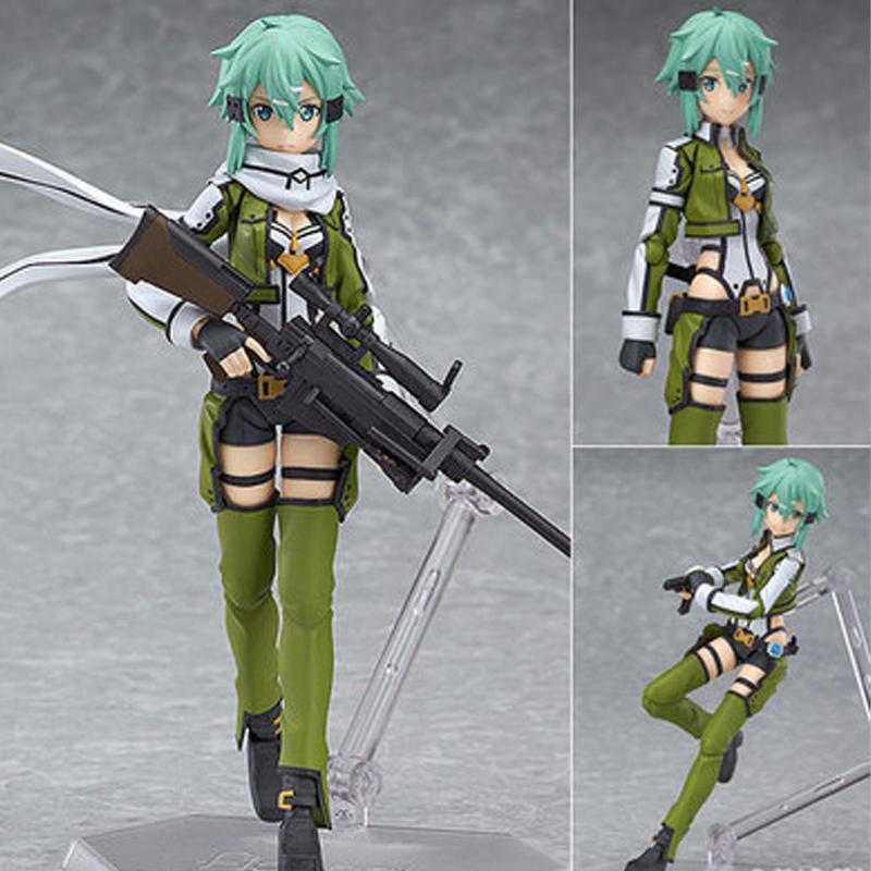 10cm SAO Progressive Scherzo of Deep Night Asuna Kirito Sinon Action Figure Set Movable Model Collectible Anime Toy
