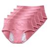 5 Pieces Women's Menstrual Underwear Breathable High Waist Leakproof Panties