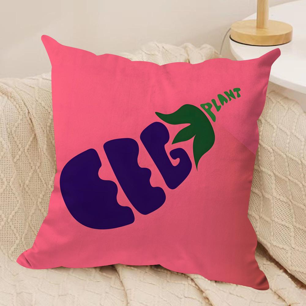 Creative Fruit Print Cushion Cover Soft Plush Fabric Double-Sided Printed Sofa Cushion Cover for All Seasons Home Decor Gift