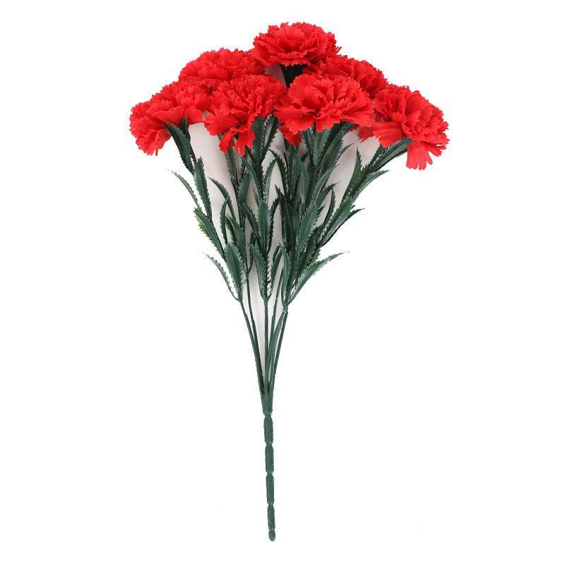 Artificial Carnation Real Touch Flower Bouquet Non-fading Reusable for Mother's Day Surprise Wedding Banquet Home Ornament