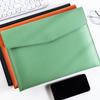 Large Capacity Leather Document Pouch Leather File Bag Stationery Dustproof Leather File Folder
