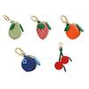 Fruit Keychain Purse Strawberry Coin Purse Keychain Pendant Zippered Mini Purse Retro Bag Charm for Backpack Handbag
